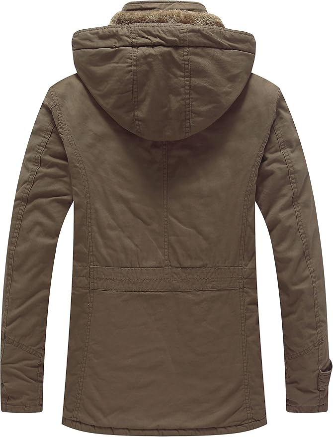Brown hooded jacket on a white background