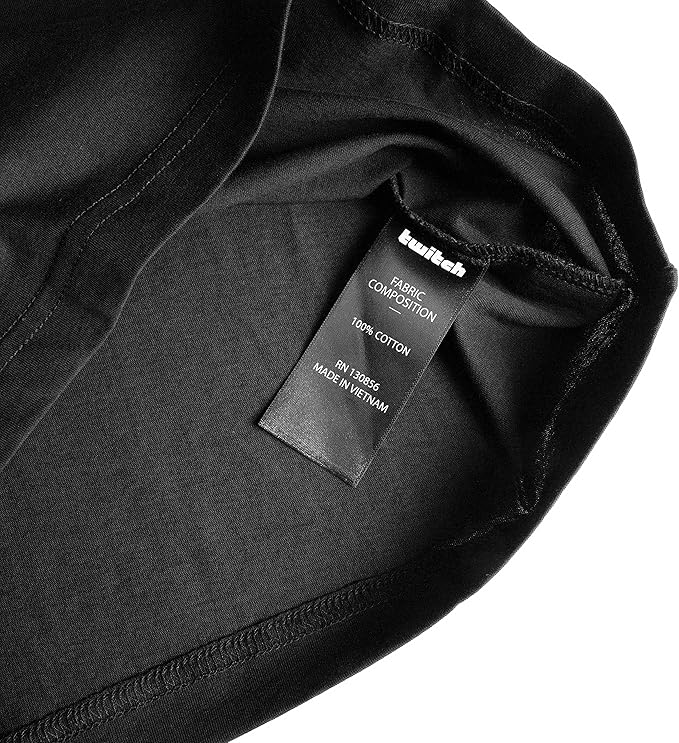 TWITCH Graphic T-Shirt, Regular Fit, 100% Cotton, Black