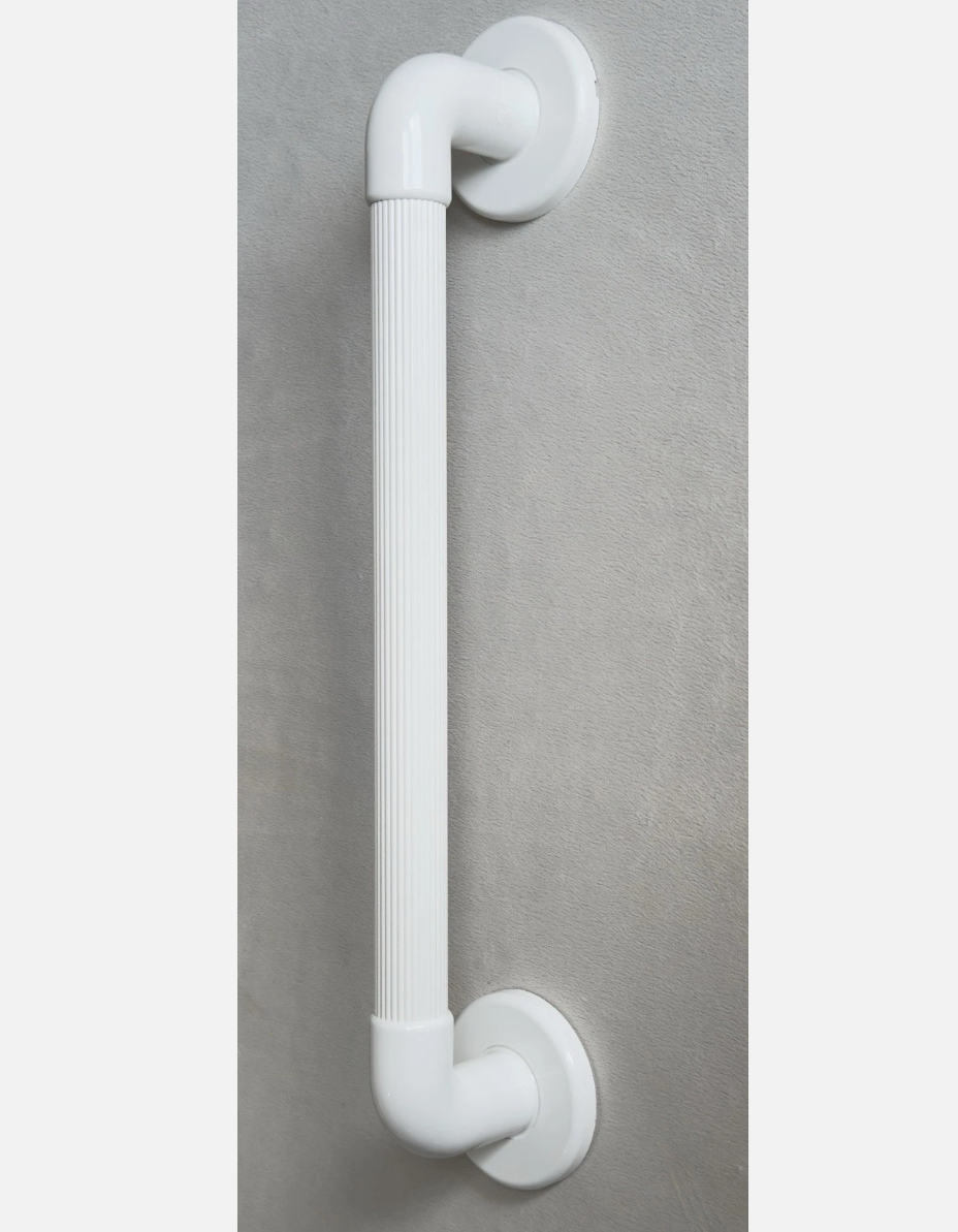 Straight Fluted Rail Grab Bar Bathroom Safety Support Croydex 11.8 INCH/30 cm White
