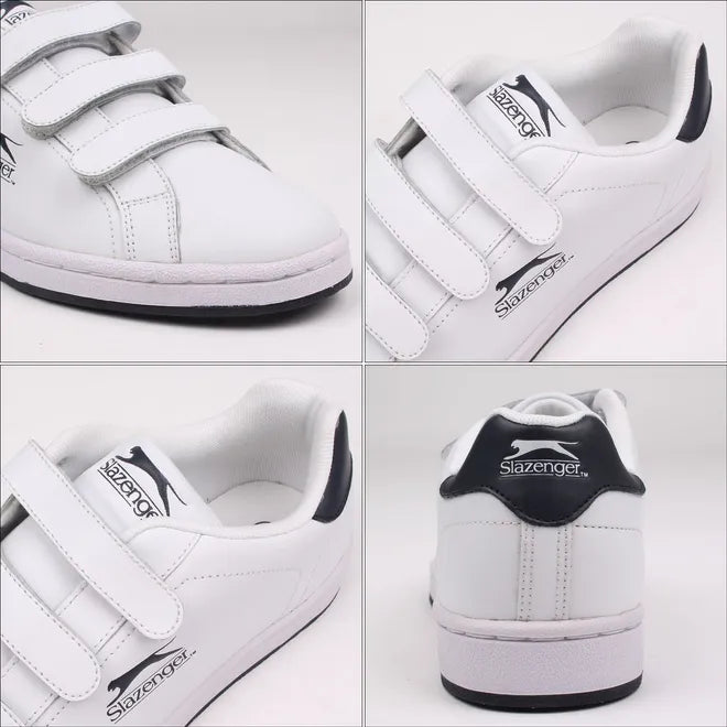 UK 3 Slazenger Ash Vel Junior White Kids’ Trainers – EU 35.5