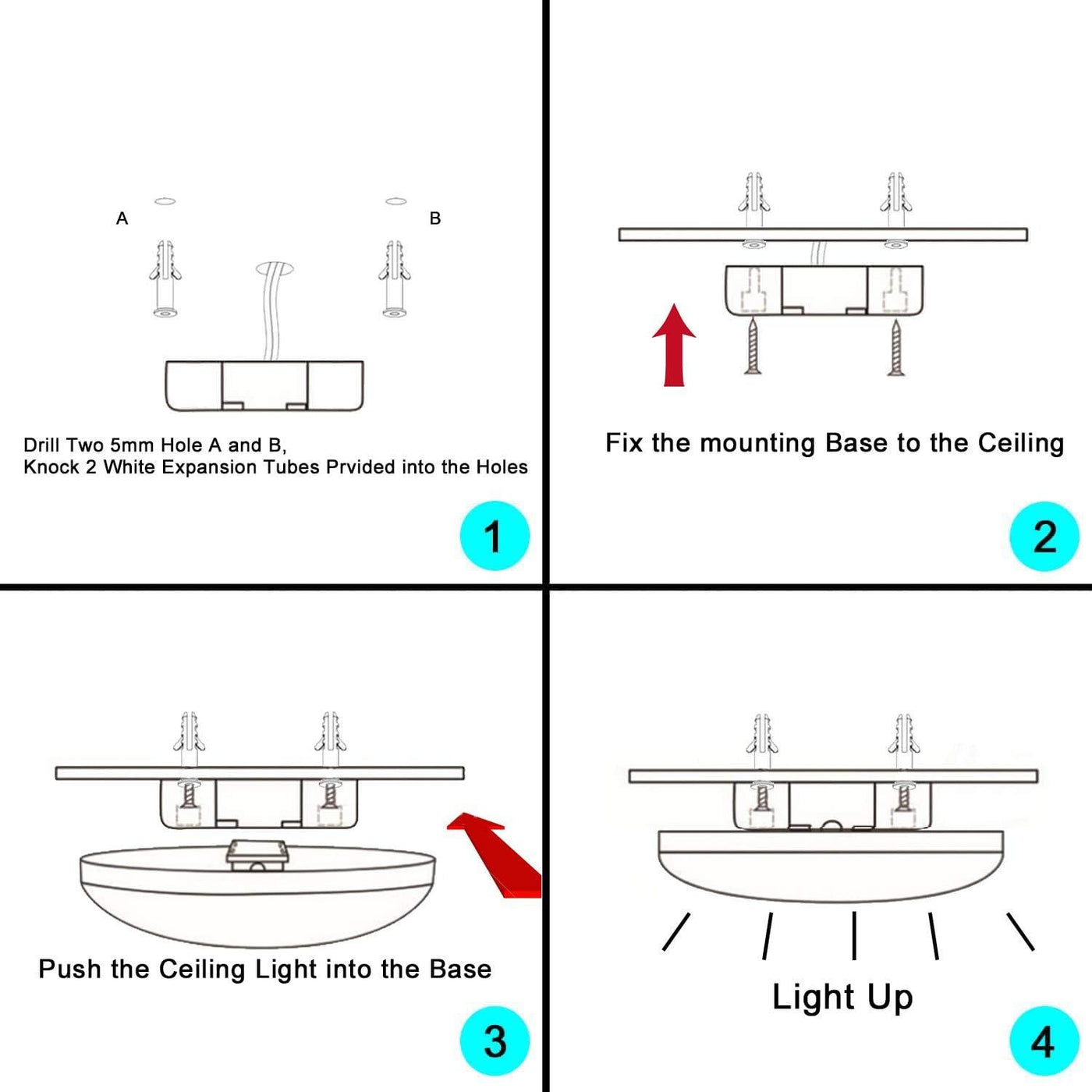 Ceiling Light Ultra Slim 36W 3240LM LED Panel Natural White Ø23cm - Massive Discounts