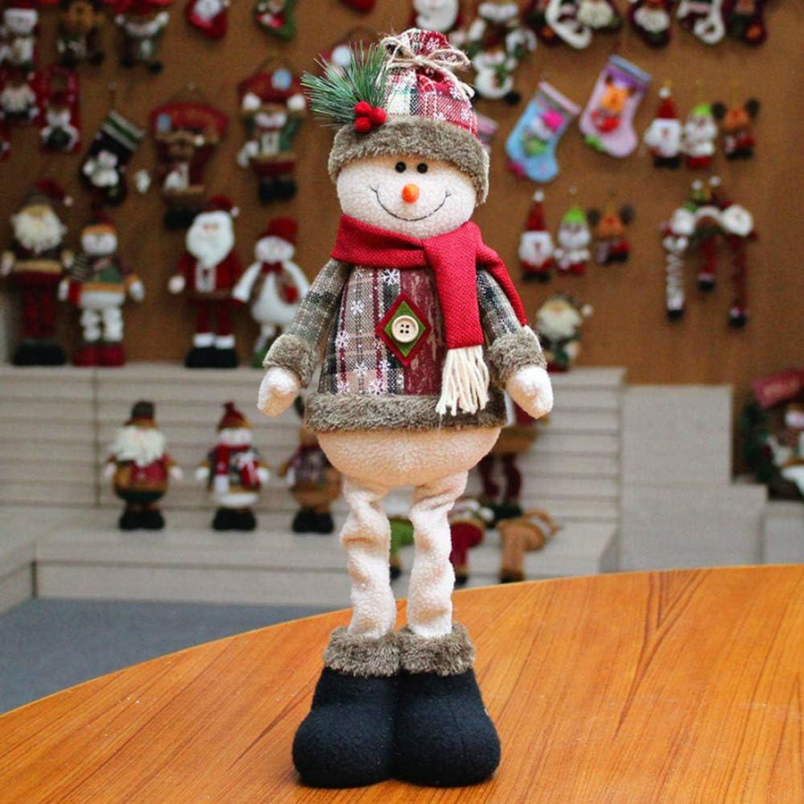 Christmas Standing Figures Snowman Reindeer Plush Dolls 48x18CM/18.9x7inch - Massive Discounts