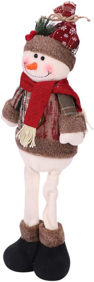Christmas Standing Figures Snowman Reindeer Plush Dolls 48x18CM/18.9x7inch - Massive Discounts