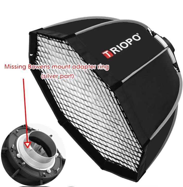 Triopo 90cm Octagon Umbrella Softbox with Bowens Mount + Honeycomb Grid