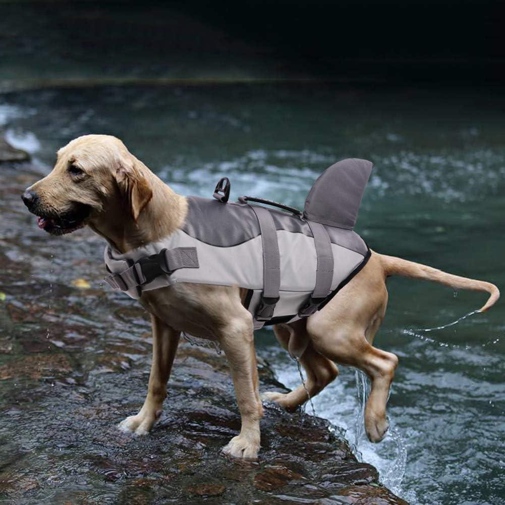 Dog Life Jacket Floatation, Pet Life Vest Shark Costume Size L - Massive Discounts