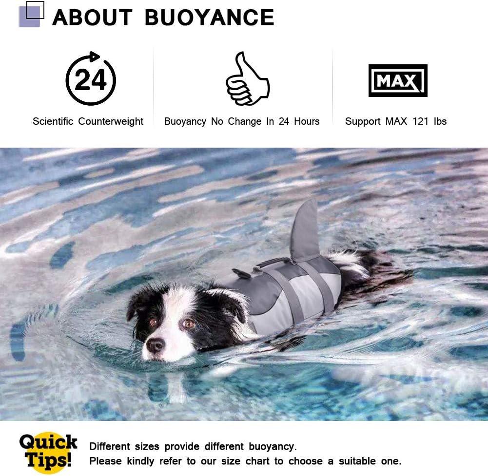 Dog Life Jacket Floatation, Pet Life Vest Shark Costume Size L - Massive Discounts