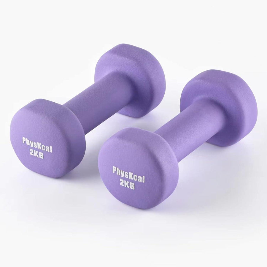 Dumbbells Set of 2x2kg for Home Gym Exercise, Comfy To Hold Soft Grip - Massive Discounts