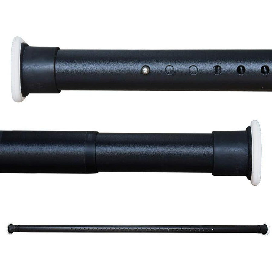Extendable Shower Curtain Rod No Drilling 110-160CM Black Tension Rod - Massive Discounts