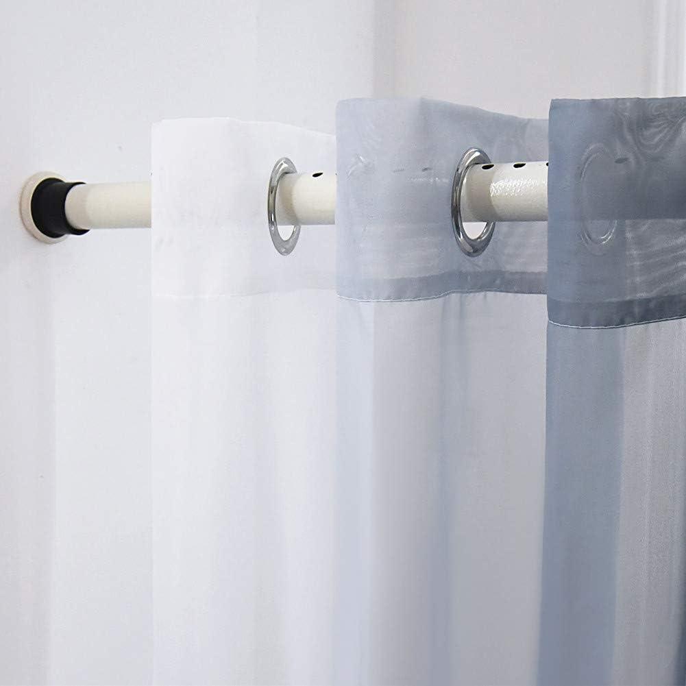 Extendable Shower Curtain Rod No Drilling 70-110CM White Adjustable - Massive Discounts