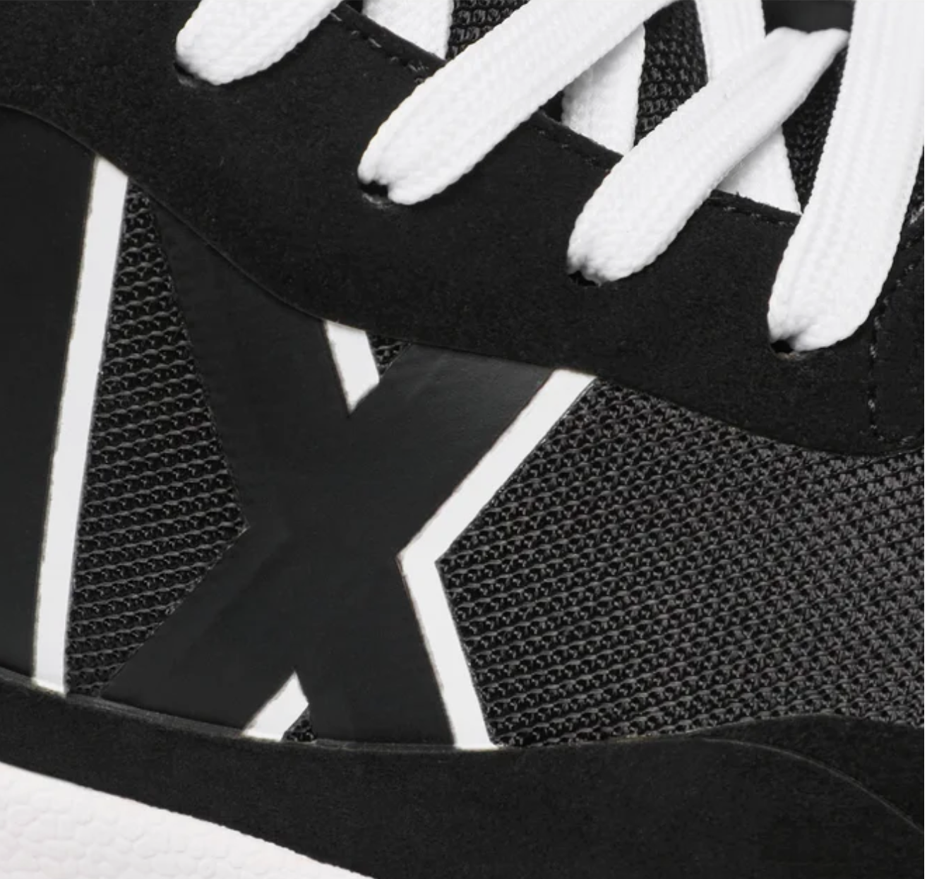 UK 12 Armani Exchange XUX114 XV514 Men’s Black Sneakers – EU 45