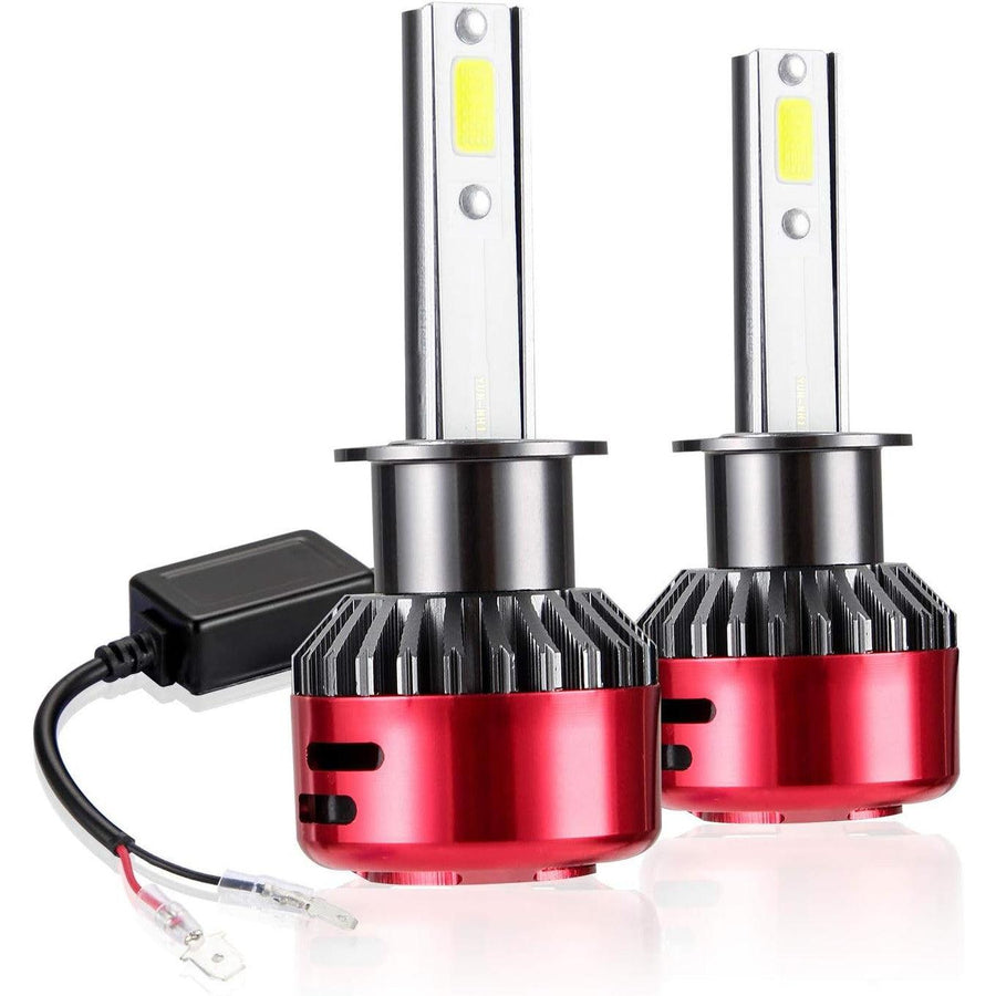 Kairiyard 2x 55W H1 LED Headlight Bulbs 6000K 9000LM Fog/Hi Beam Super Bright
