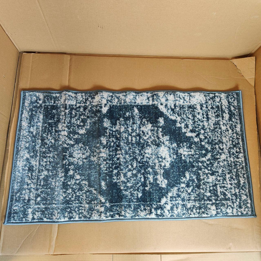 HomeArt Living Room RUG - Short Pile, Bordered, Dark Blue, 60x110cm - Massive Discounts