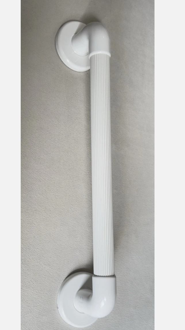 Straight Fluted Rail Grab Bar Bathroom Safety Support Croydex 11.8 INCH/30 cm White