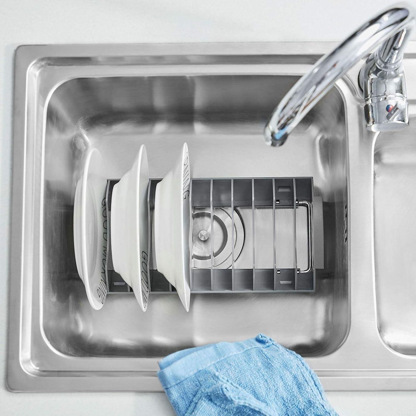 Kingrack Dish Drainer Aluminum frame Utensil and Cup Holder Rust Free - Massive Discounts