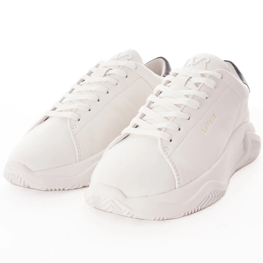White sneakers on a white background