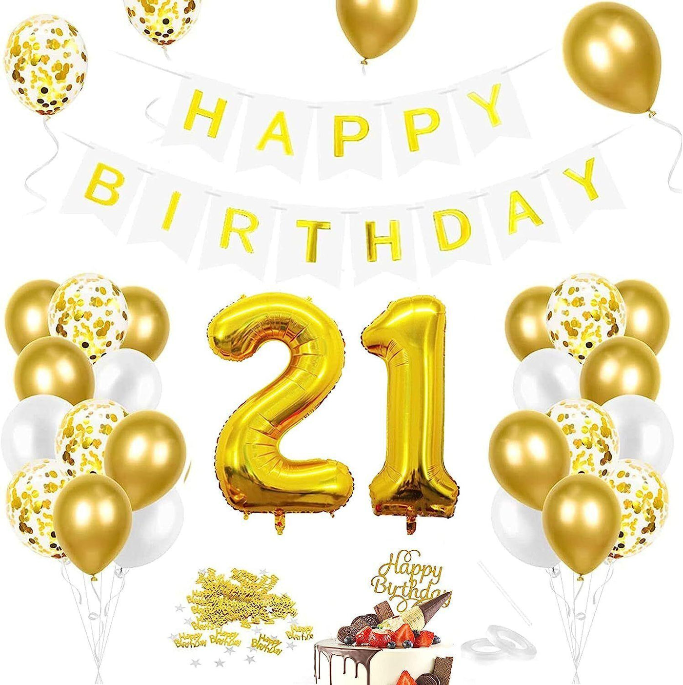 Birthday Decoration Balloon set for 18th, 21st, 30th, 40th, and 50th birthdays - Massive Discounts