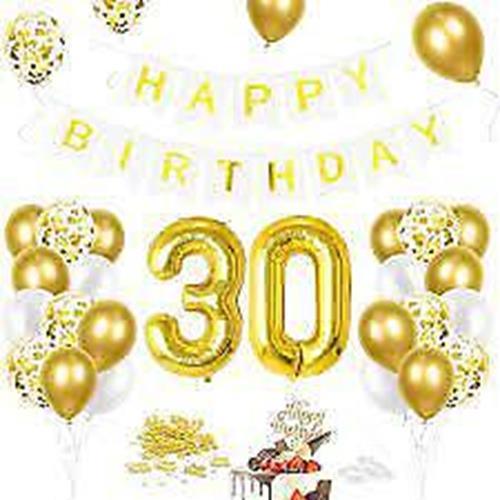 Birthday Decoration Balloon set for 18th, 21st, 30th, 40th, and 50th birthdays - Massive Discounts