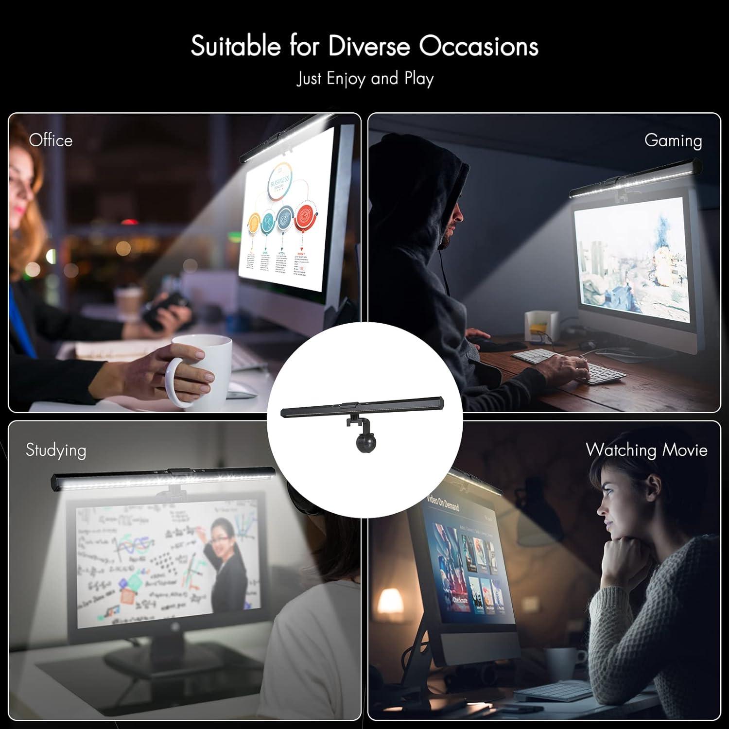 Neoglint Computer Monitor Light, e-Reading LED Desk Lamp, USB Powered - Massive Discounts