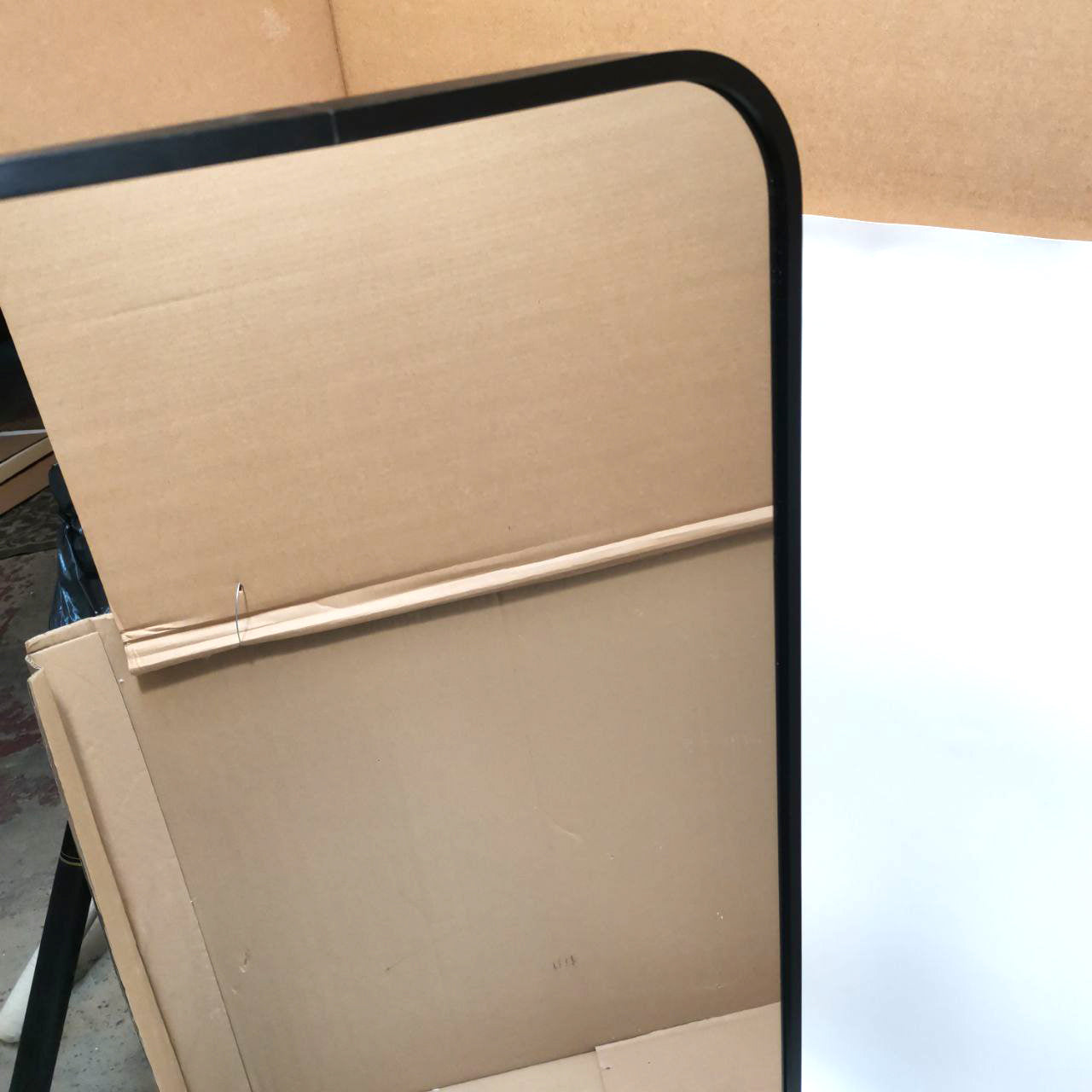Full Length Wall Mirror 14x47in Black Aluminum Frame Large Body Mirror EXYGLO