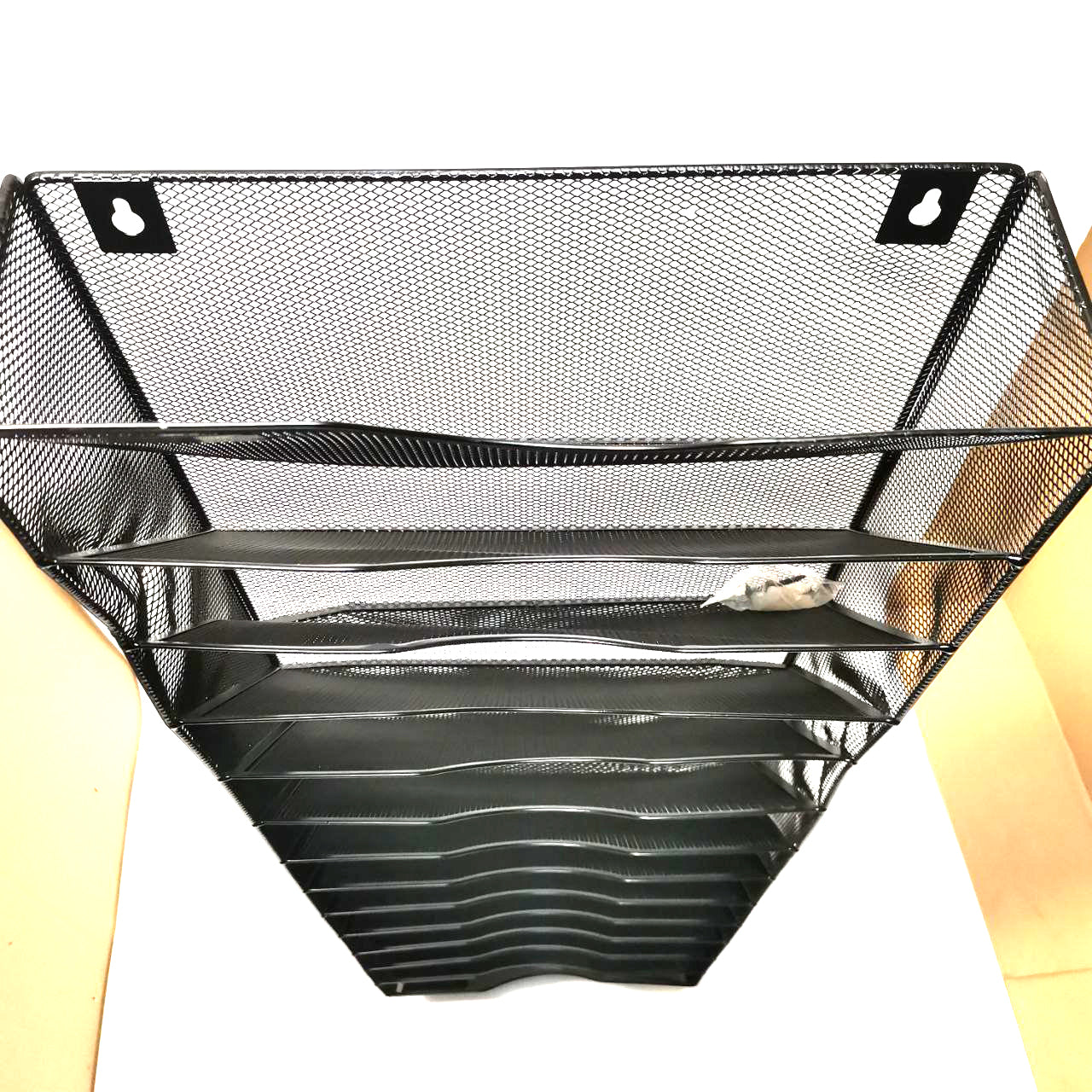EasyPAG 14-Tier A4 Mesh Wall File Holder Organizer Rack, Mail & Magazine Storage
