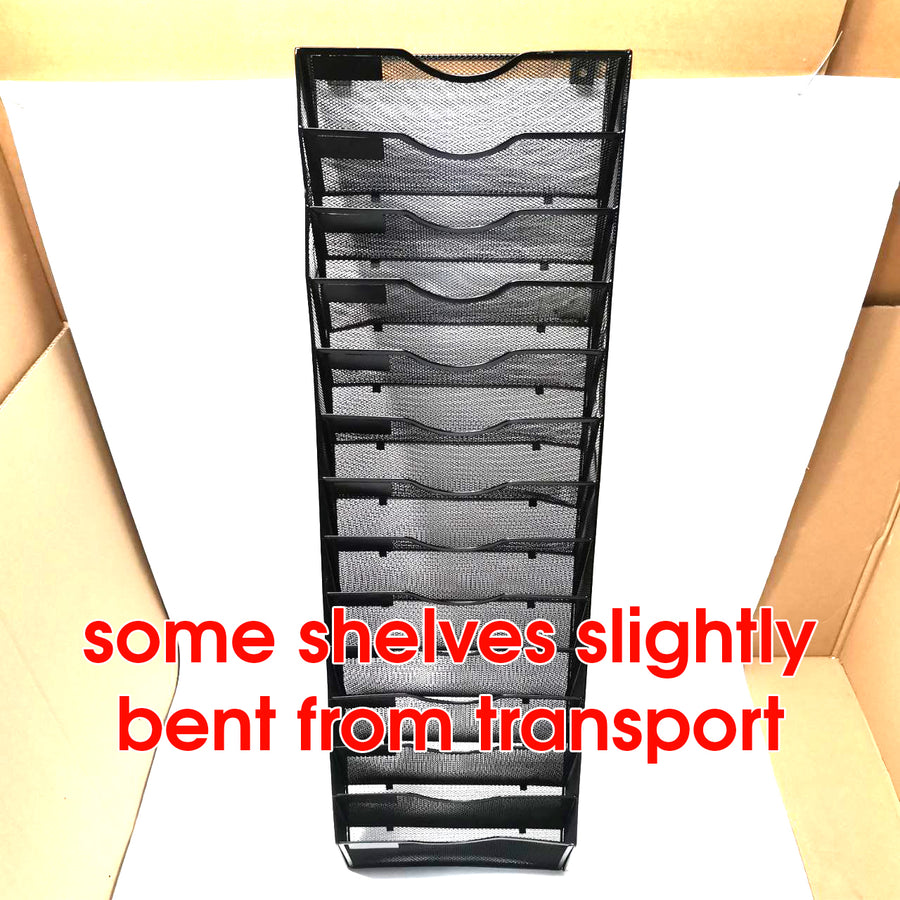 EasyPAG 14-Tier A4 Mesh Wall File Holder Organizer Rack, Mail & Magazine Storage