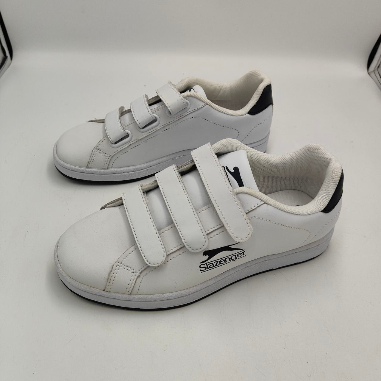 UK 3 Slazenger Ash Vel Junior White Kids’ Trainers – EU 35.5
