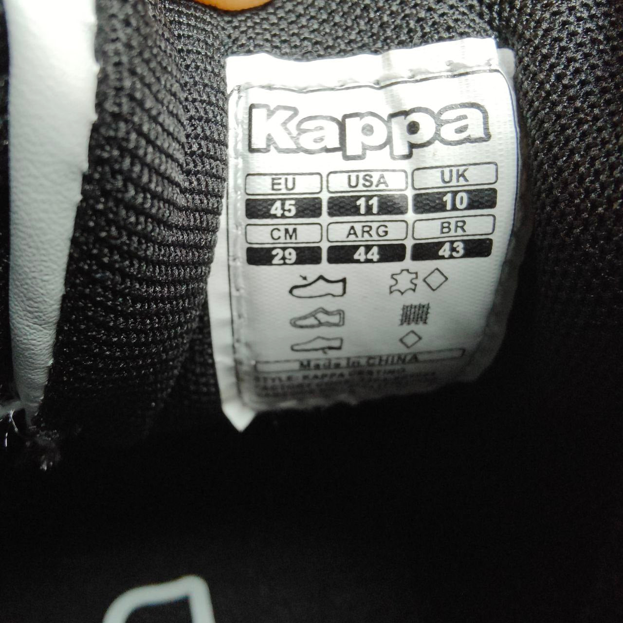 UK 10 Kappa Cestion Men’s White Black Leather Sneakers – EU 45