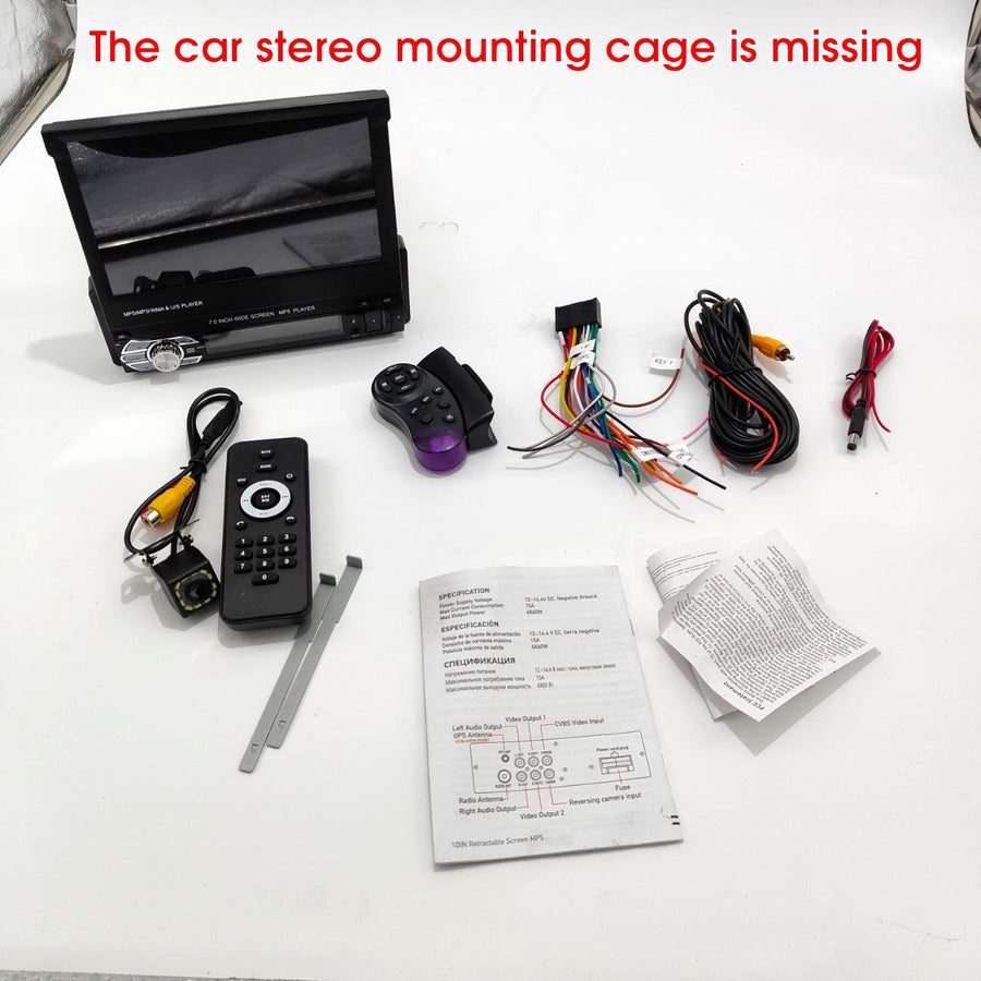 Multimedia Car Stereo 7'' 24Bit DAC, High-Speed USB2.0 Touch Screen WAV Support
