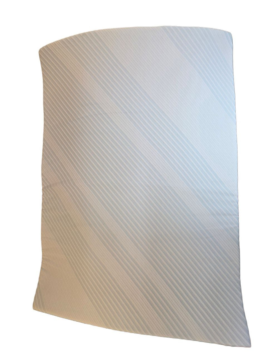 Textured white Topper on a white background