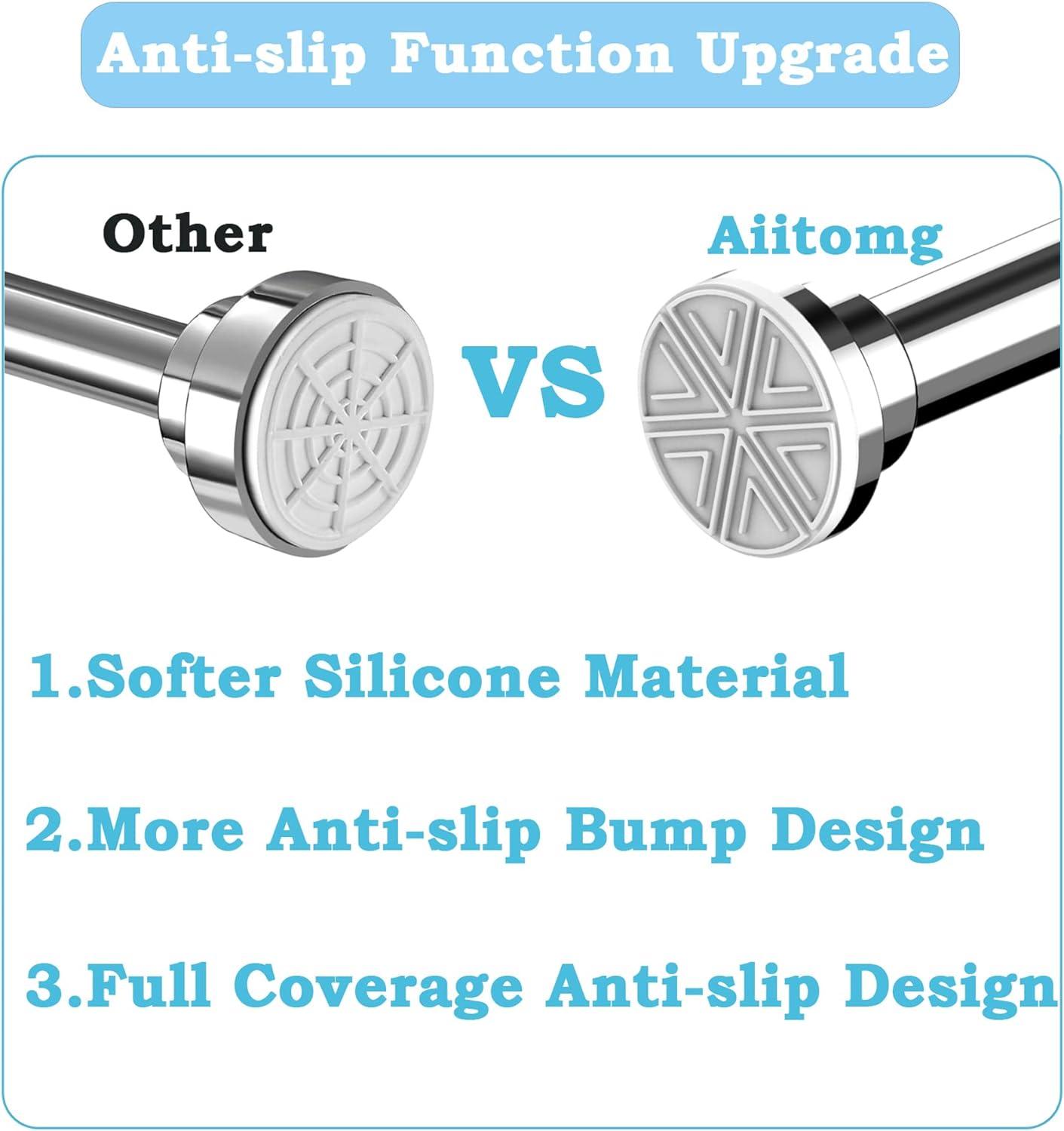 Shower Rail Extendable Adjustable Curtain Poles 50-80cm Curtain Pole - Massive Discounts