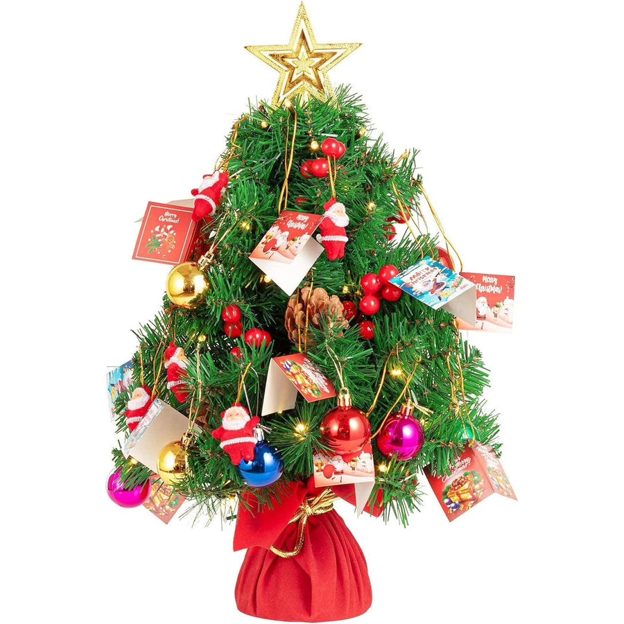 Small Christmas Tree with 50 LED Lights 20inch/50cm Xmas Decoration - Massive Discounts