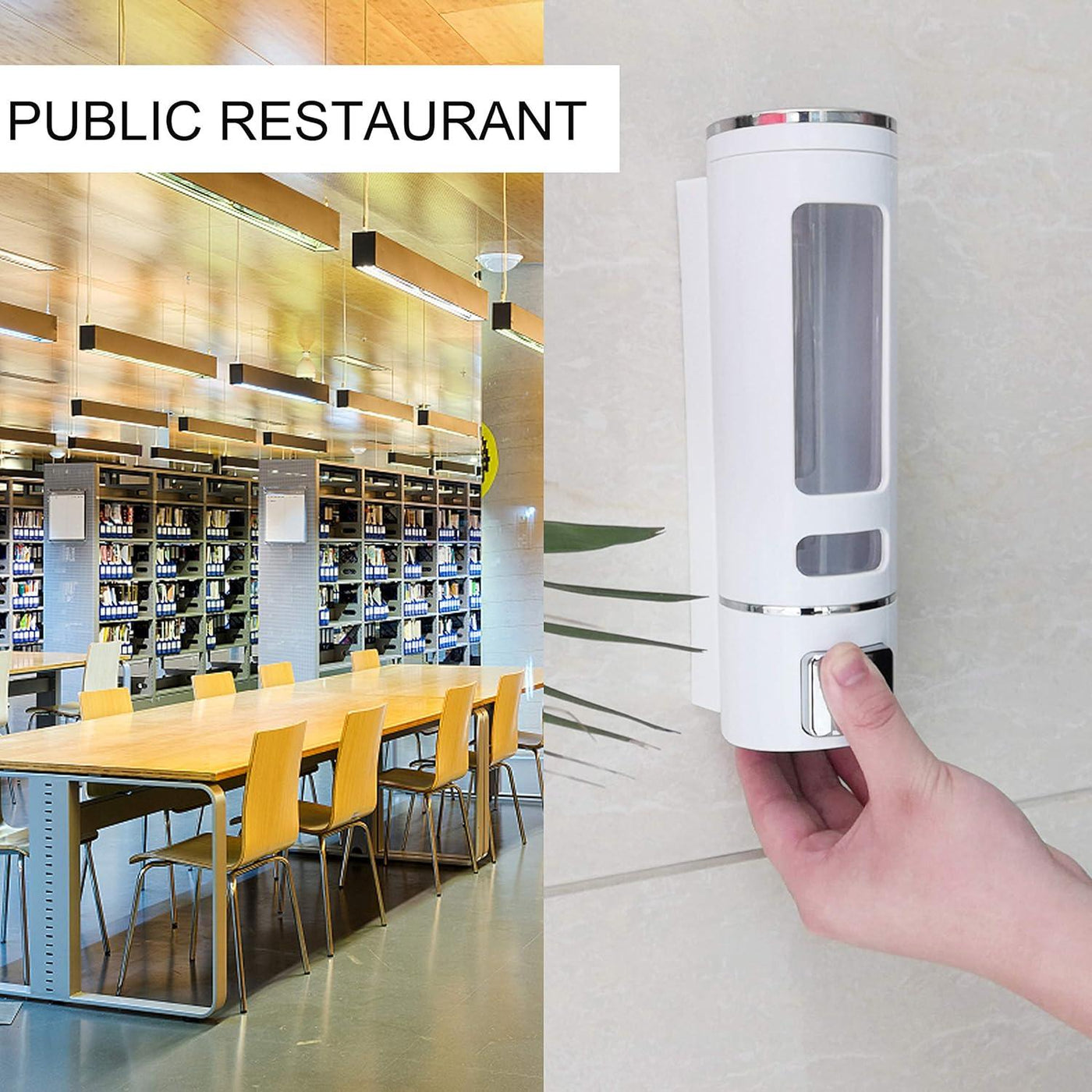 Soap Dispenser Wall Mounted 400ml Capacity for Bathrooms, Kitchens - Massive Discounts