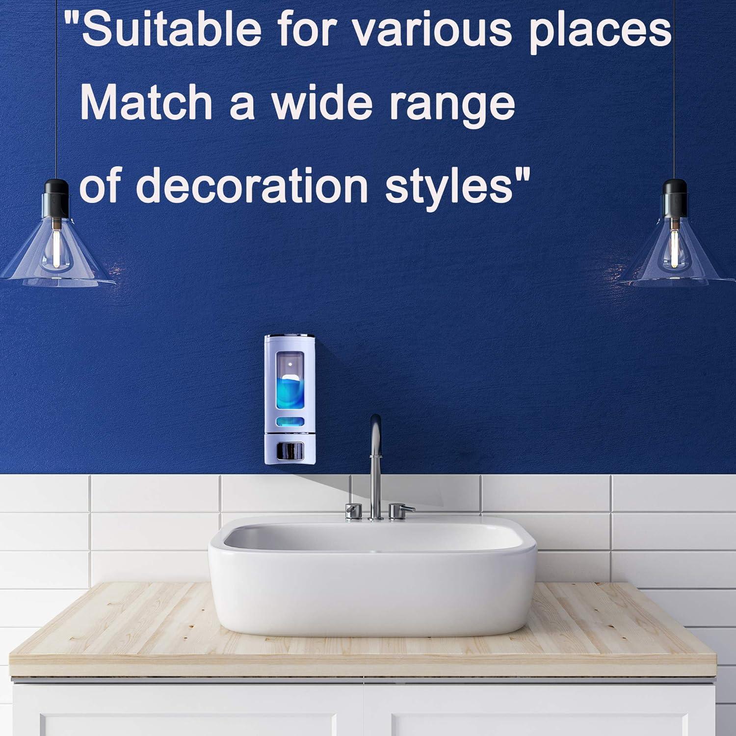 Soap Dispenser Wall Mounted 400ml Capacity for Bathrooms, Kitchens - Massive Discounts