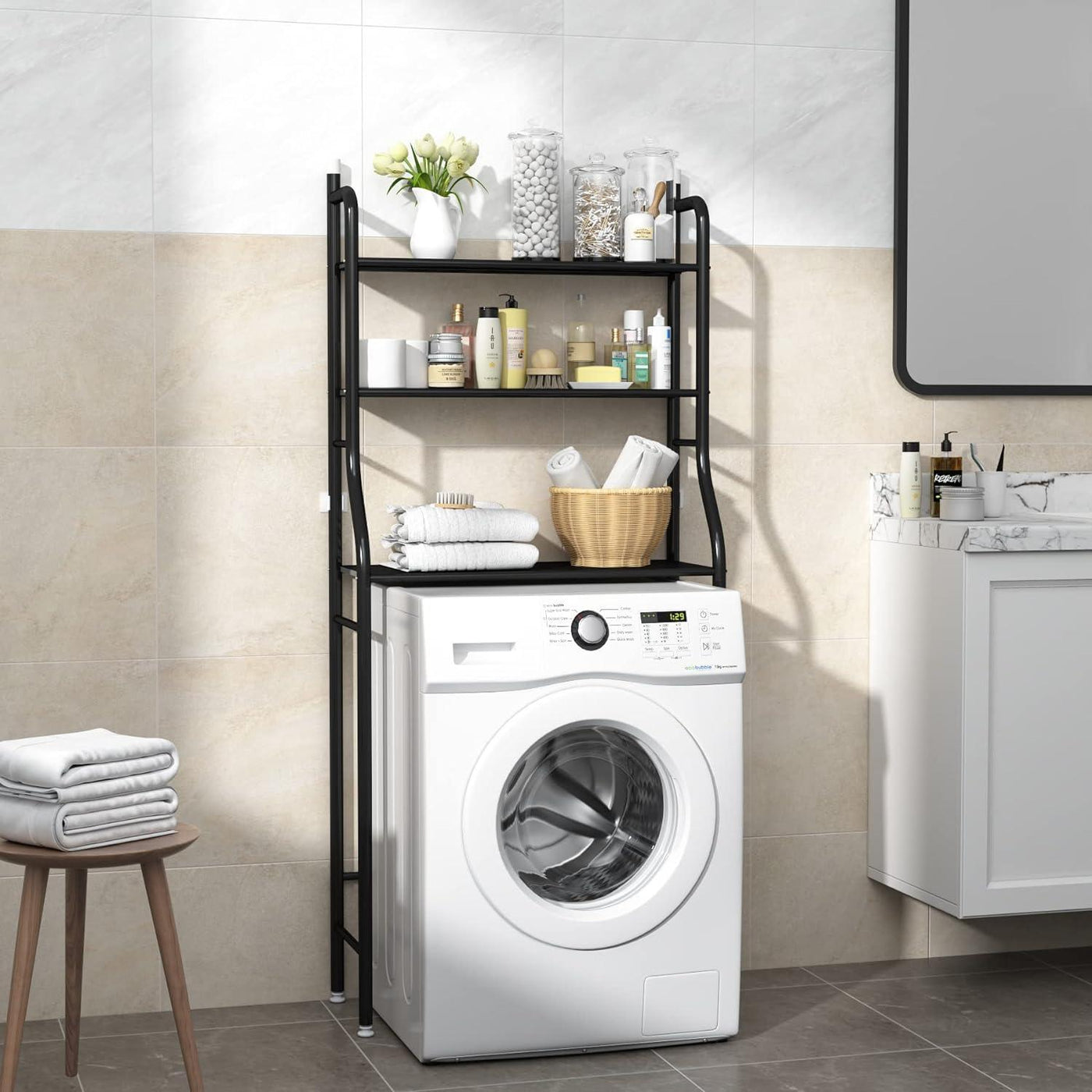 Storage Rack 3-Tier Drum Washing Machine Space-Saving Multi-Functional - Massive Discounts