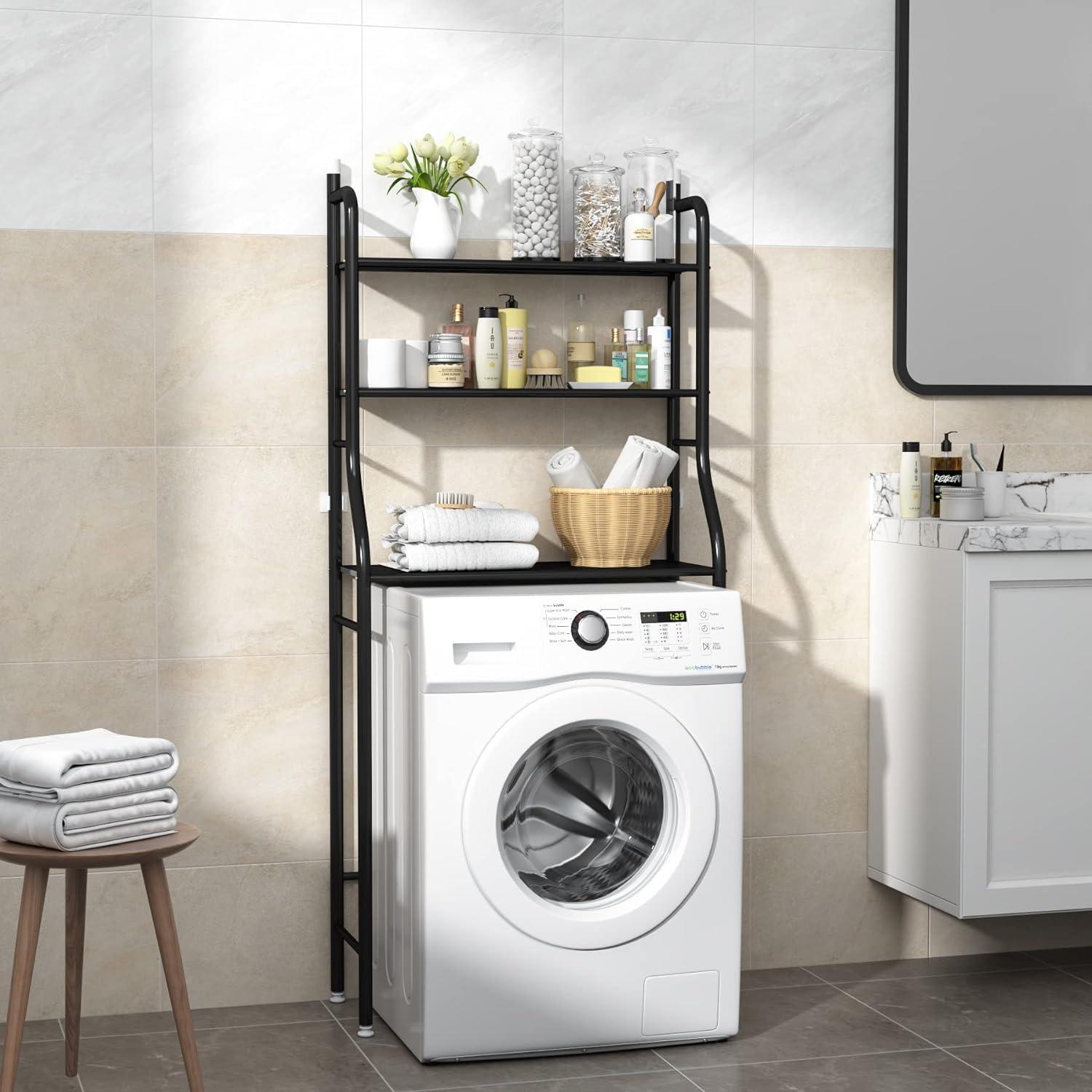 Storage Rack 3-Tier Drum Washing Machine Space-Saving Multi-Functional - Massive Discounts