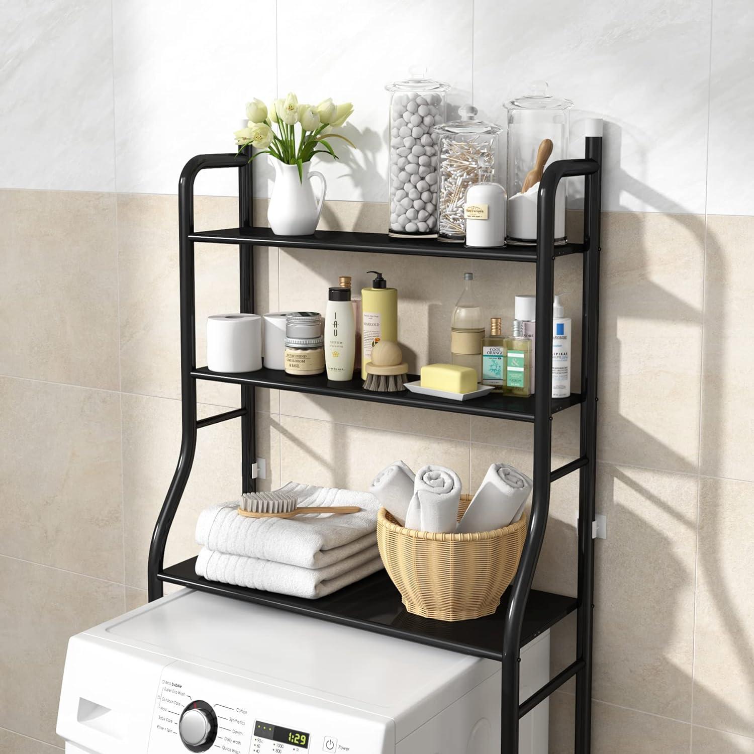 Storage Rack 3-Tier Drum Washing Machine Space-Saving Multi-Functional - Massive Discounts