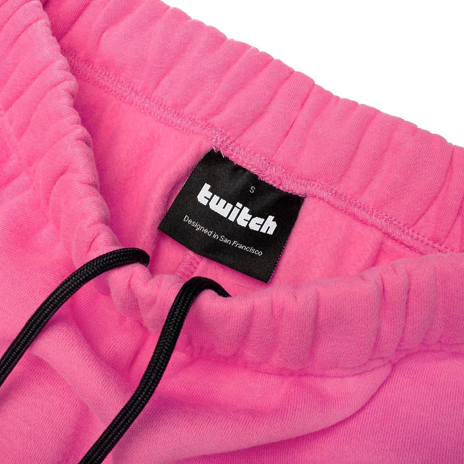 Twitch Fleece Jogger Sweatpants Bright Pink - 2XL Unisex With Pockets - Massive Discounts