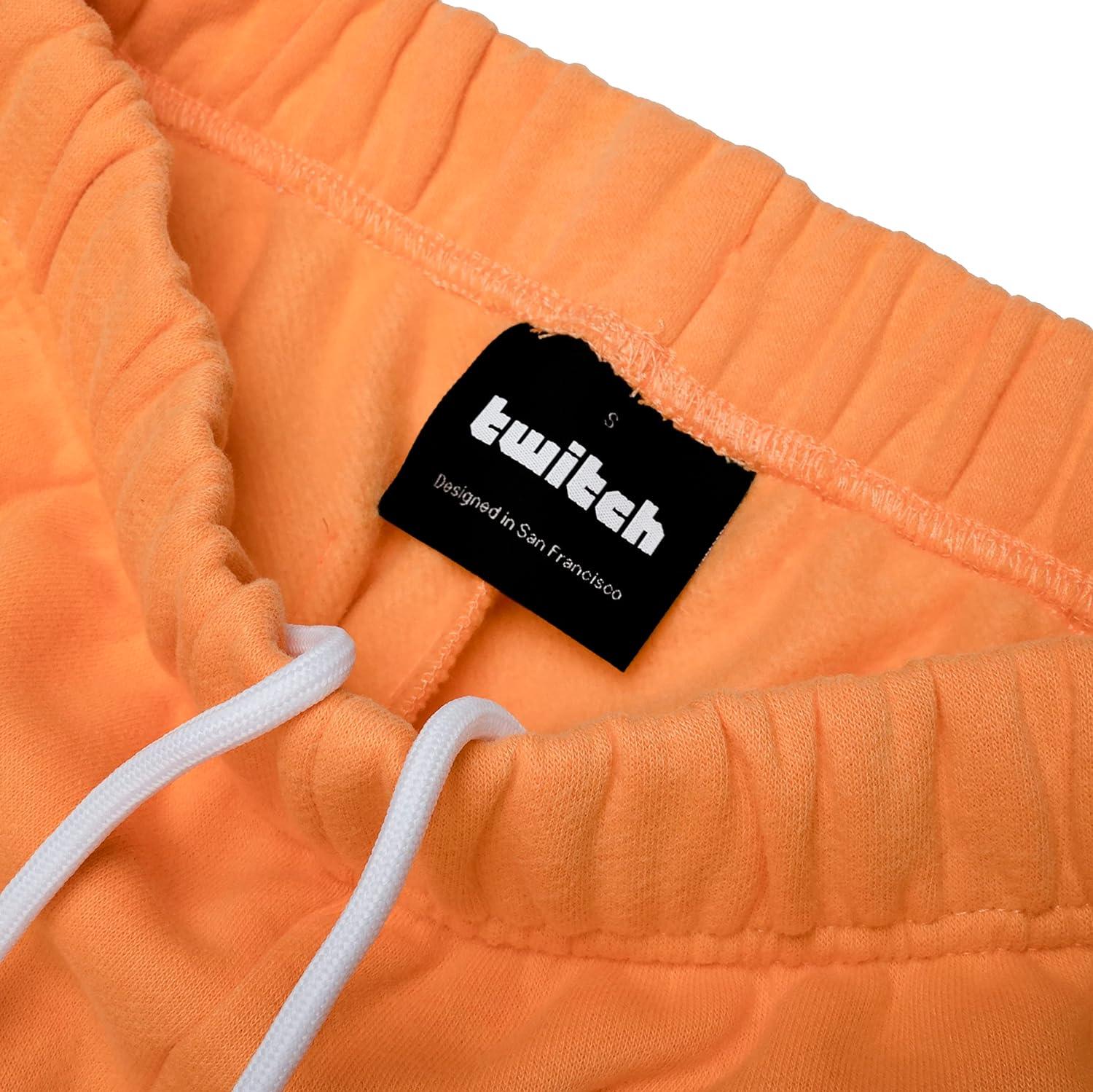 Twitch Fleece Jogger Sweatpants Orange - XS Unisex With Pockets - Massive Discounts