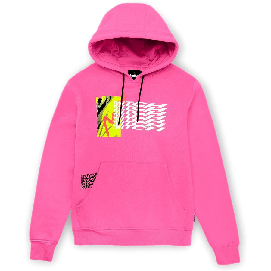 Twitch Hoodie Sweatshirt Pink hooded with Print on Both Sides - Massive Discounts