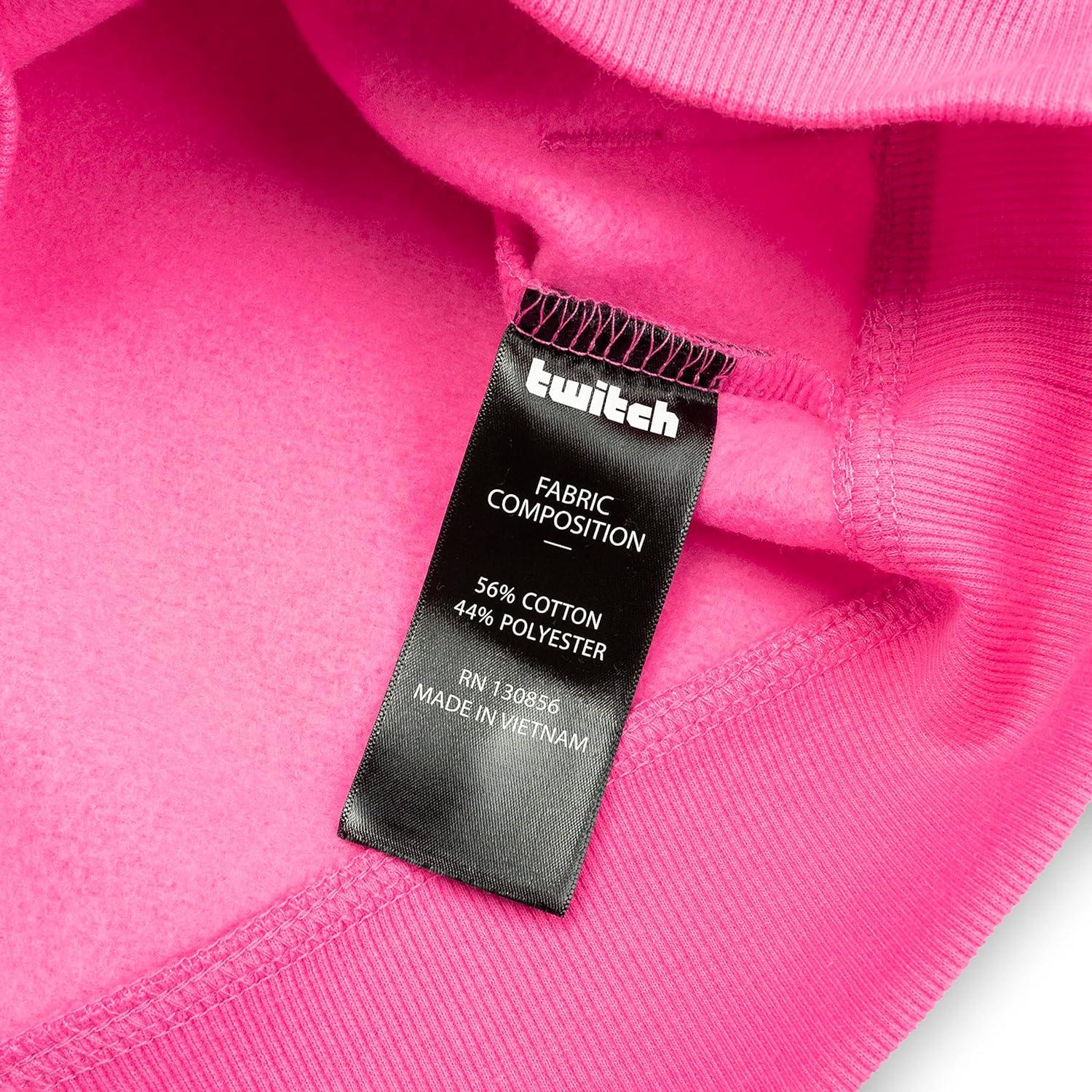 Twitch Hoodie Sweatshirt Pink hooded with Print on Both Sides - Massive Discounts