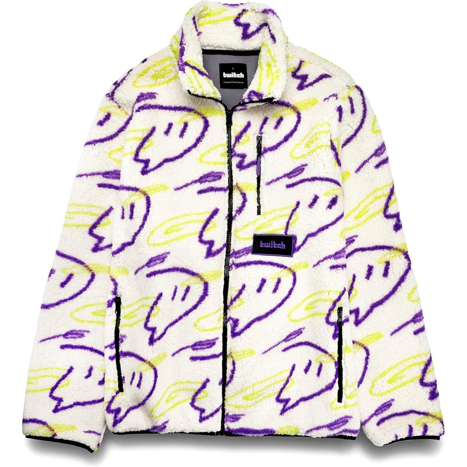 Twitch Zip Sherpa Jacket Long-Sleeve Mock Neck Full-Zip Oversize - Massive Discounts