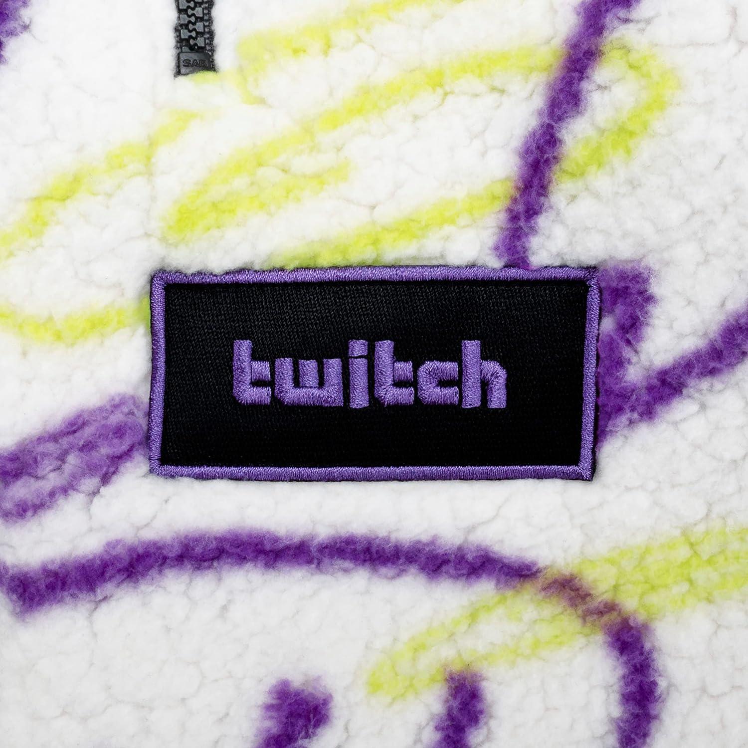 Twitch Zip Sherpa Jacket Long-Sleeve Mock Neck Full-Zip Oversize - Massive Discounts