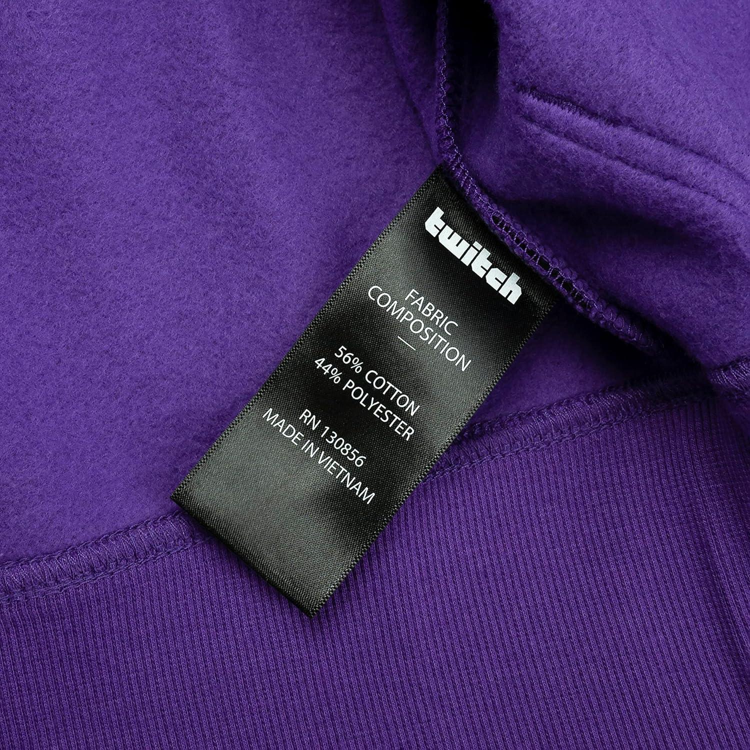 Twitch Zip Up Hoodie Purple, Full-Zip Hooded Sweatshirt, Top Hoodie XL - Massive Discounts