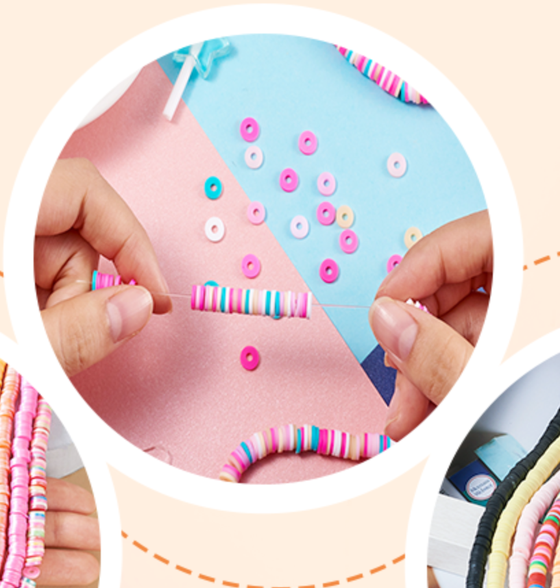 Vinyl Beads DIY Jewelry Crafts 6x1mm Heishi Polymer Clay African Disc