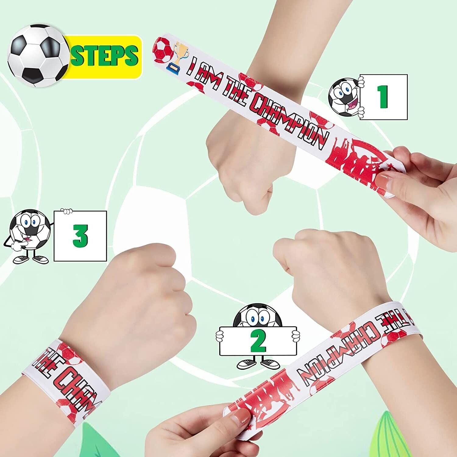 50 PCS Football-themed Slap Bracelet set Kids & Adults for memorable Party - Massive Discounts