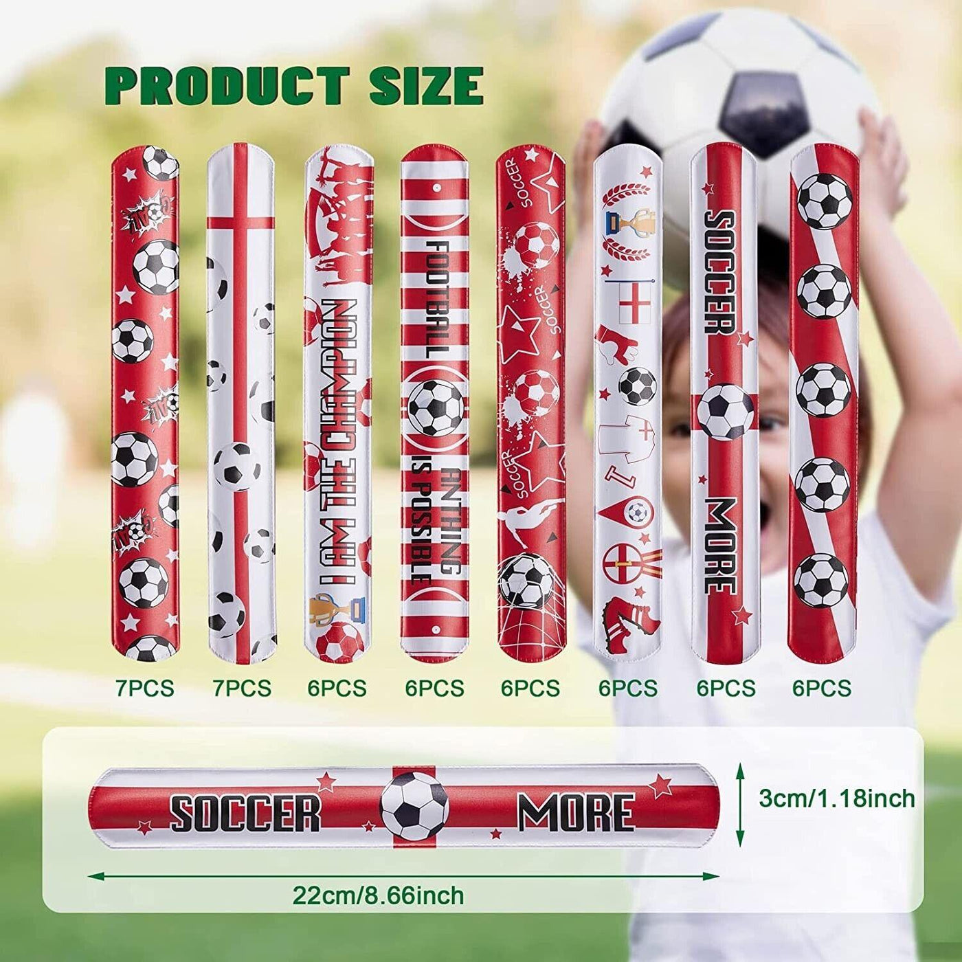 50 PCS Football-themed Slap Bracelet set Kids & Adults for memorable Party - Massive Discounts