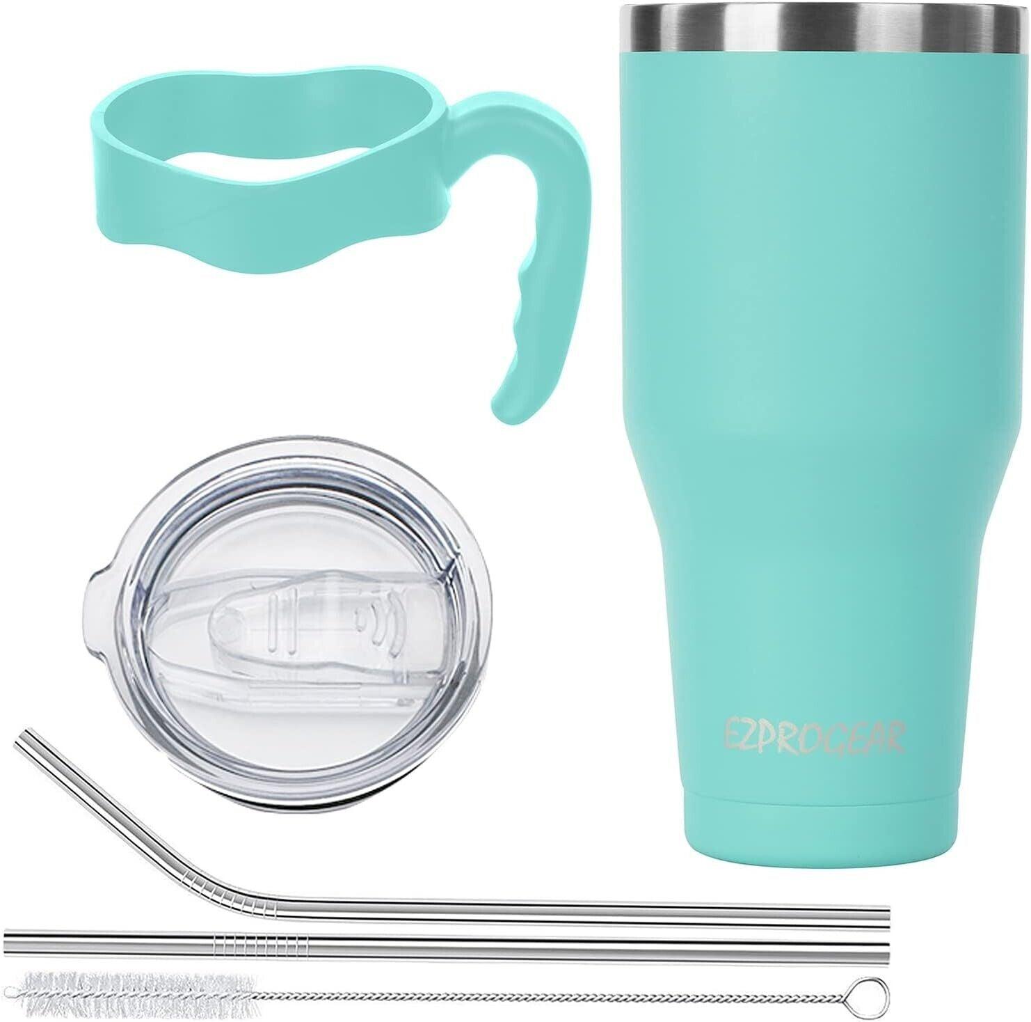 Camping Mug Vacuum Insulated with Straws and Handle 1180 ml/40 oz - Massive Discounts