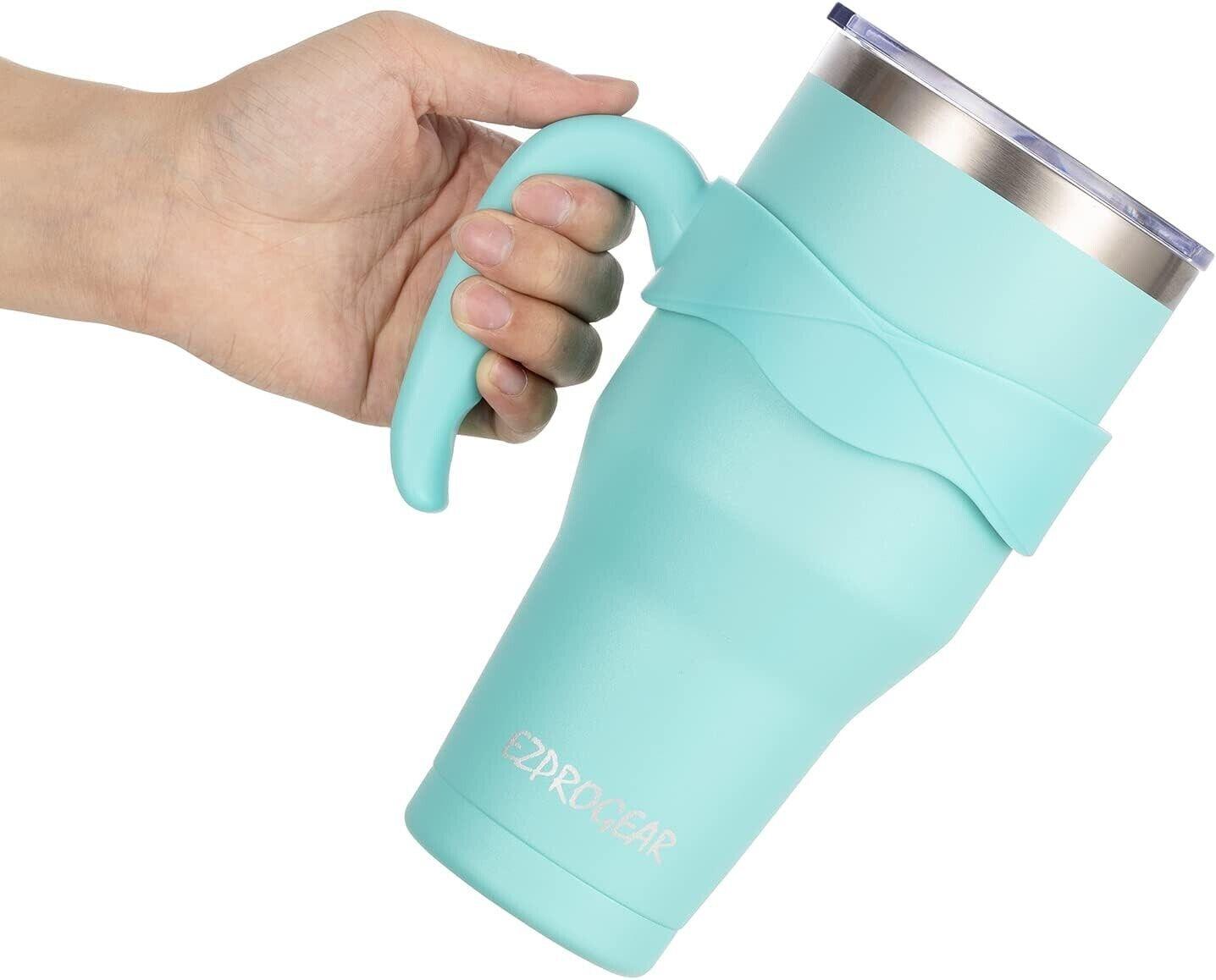Camping Mug Vacuum Insulated with Straws and Handle 1180 ml/40 oz - Massive Discounts