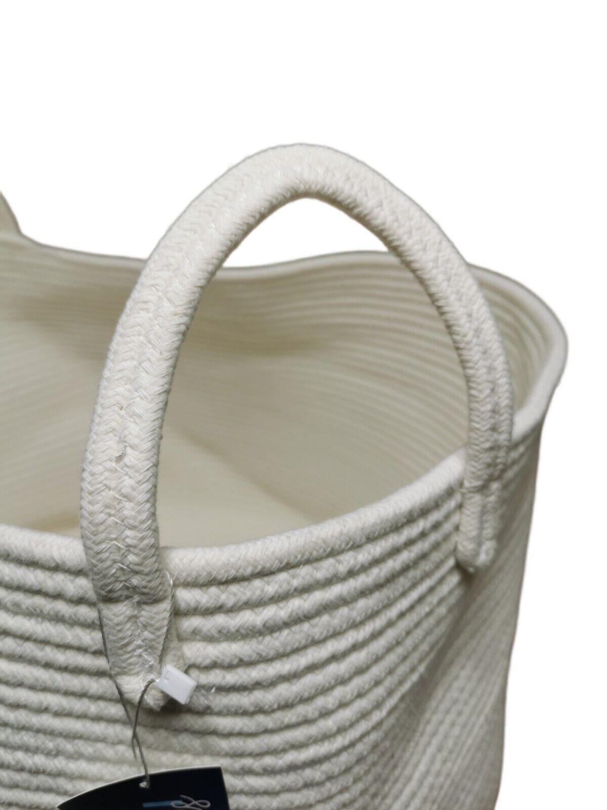 Laundry Hamper Cotton Roppe Basket Large (20x13in) Basket Organiser - Massive Discounts