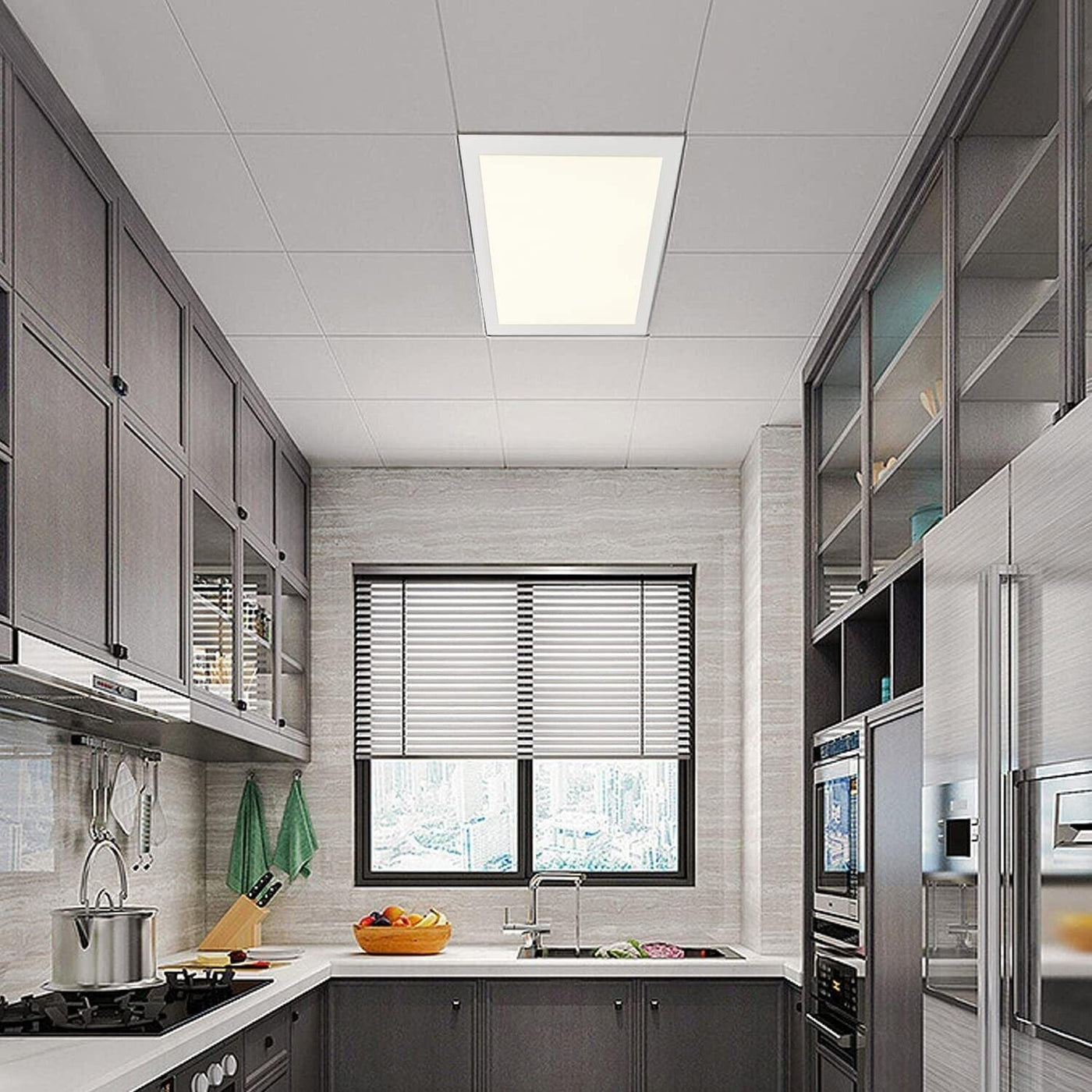 LED Panel Ceiling Light 36W 4320 Lm Warm White Studio 100x25cm - Massive Discounts